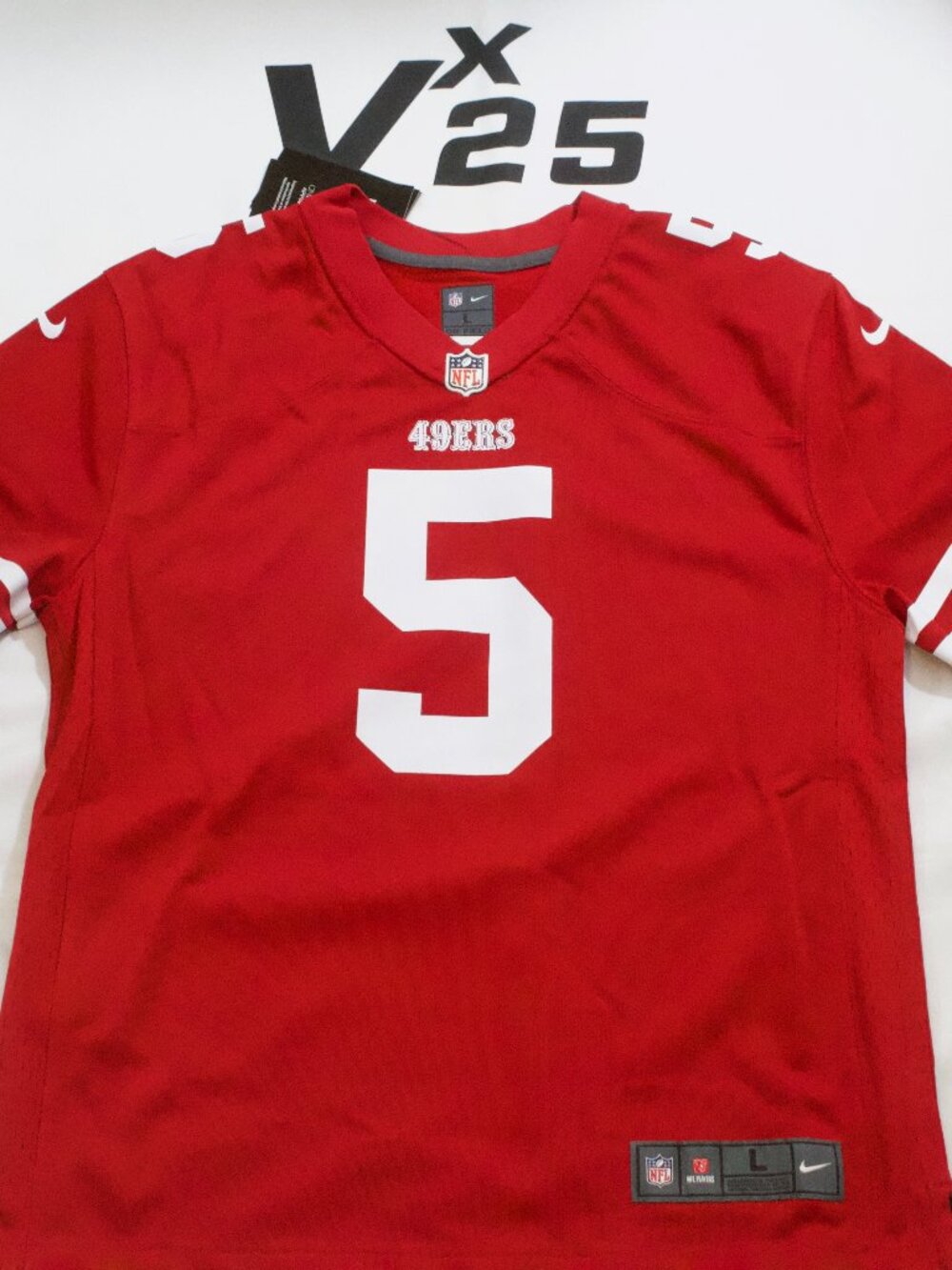 New Youth Nike Mike Evans 49ers Home Red Jersey Size Large